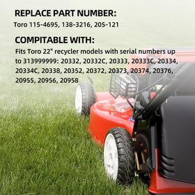 GICOOL replacement wheel set compatible with Toro 115-4695 and 138-3216