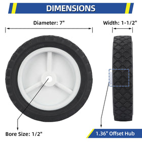 GICOOL replacement wheels for lawn mower wagon provide stability