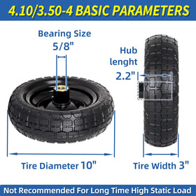 GICOOL solid tire 4.10/3.5-4 with robust dimensions for universal fit