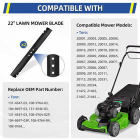GICOOL compatibility with Toro 22-inch deck for better fit and efficiency