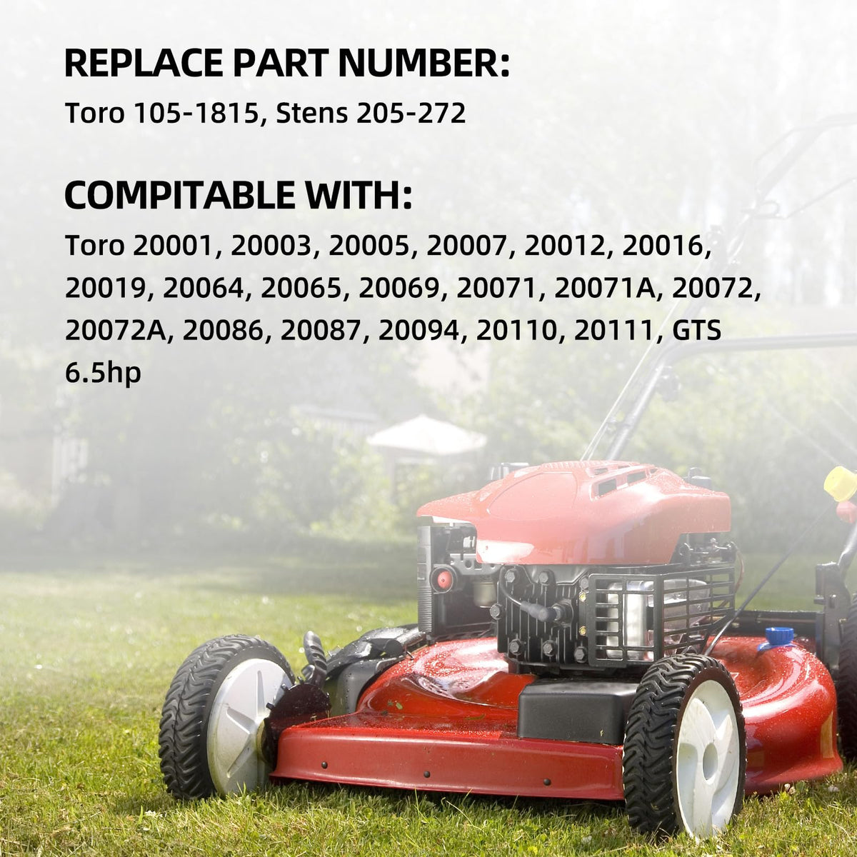GICOOL Toro compatibility label shows matching part numbers for reliable replacement.