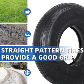 GICOOL wheel compatibility with 7-inch rims for garden carts and wheelbarrows.