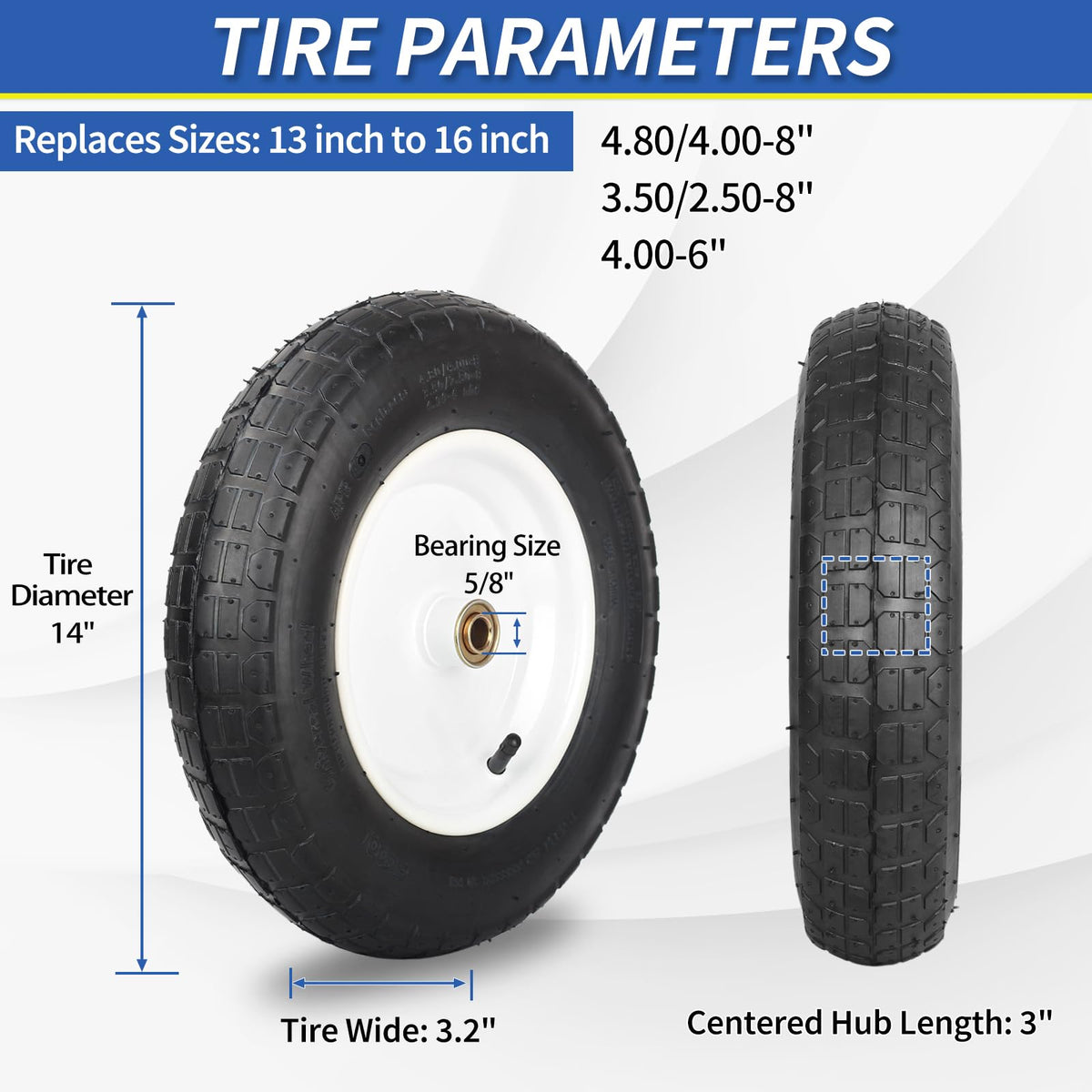 GICOOL wheel with centered hub 3-inch for balanced, smooth rolling.