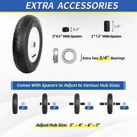 GICOOL replacement tire compatible with 4.80/4.00-8, 4.00-6, 3.50-8, 3.25-8.