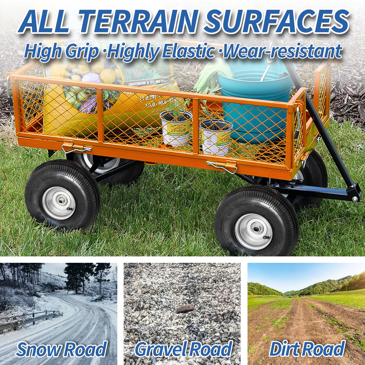 GICOOL wide compatibility for hand trucks, dollies, wagons and more.