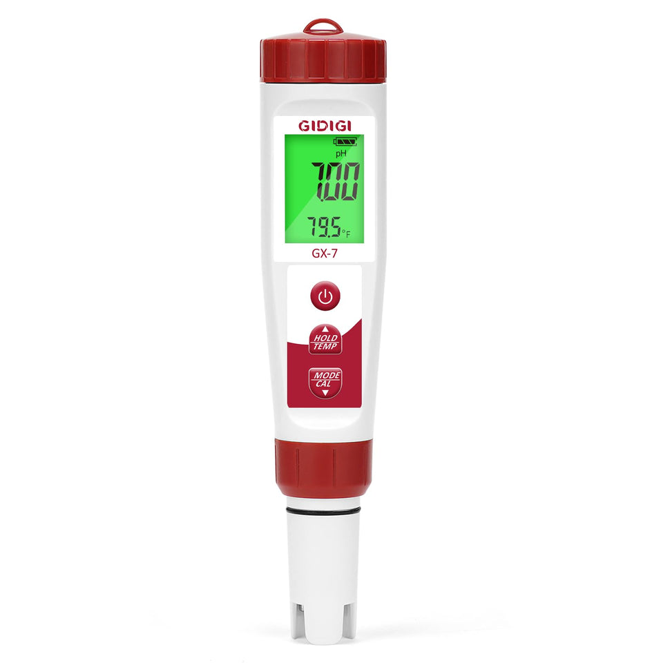 GIDIGI pH meter chlorine tester display showing precise chlorine levels for safe pools