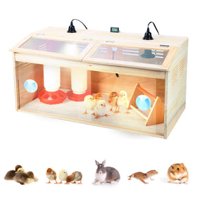 GIFANK Chick Brooder Box front skylight view for easy chick observation.