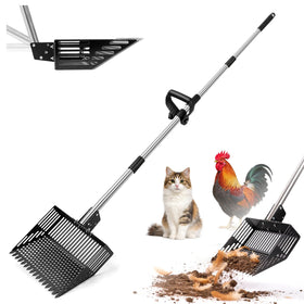 GIFANK chicken poop scooper with 10-inch adjustable-angle head for versatile cleaning