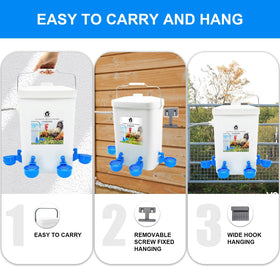 GIFANK waterer installation suits coop or outdoor setups with ease.