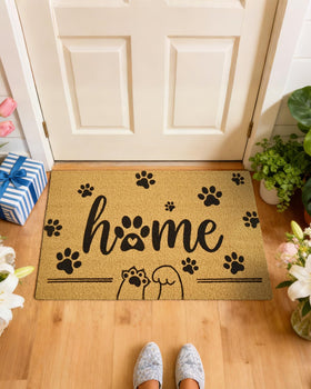 Gifeas front door mat dirt-scraping fibers keep entryway clean.