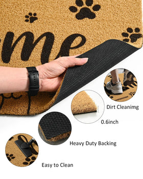 Gifeas front door mat non-slip backing prevents shifting on porches.