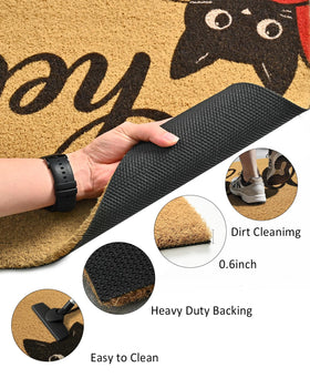 Gifeas front door mat 17x30 fits standard doors and traps debris efficiently.