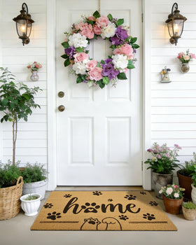 Gifeas front door mat weather-resistant fibers for outdoors under cover.