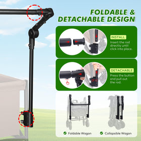 Gifeerory stainless steel wagon handle emphasizes durability for rugged terrain.