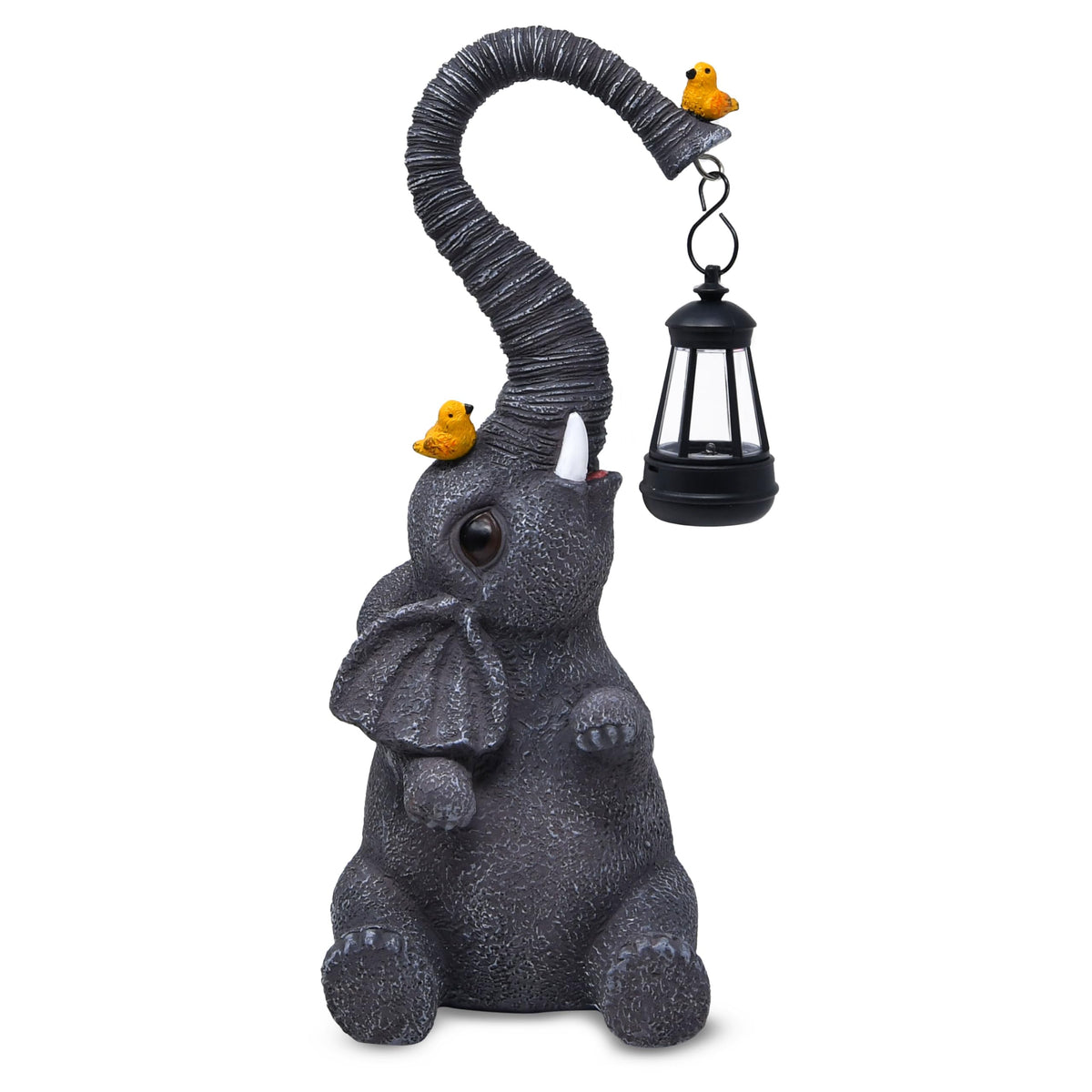 Gift Boutique elephant lantern outdoor light, illuminating patios with warm glow