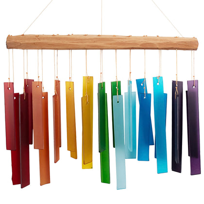 Gift Essentials Blue Handworks glass chime adds bright color to spaces.