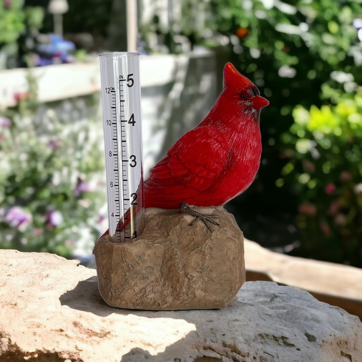 Gift Essentials Cardinal Rain Gauge makes a thoughtful gift for bird lovers and gardeners