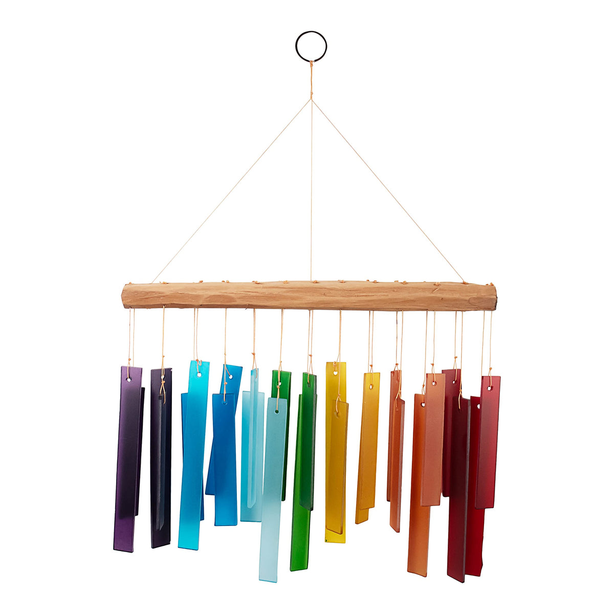 Gift Essentials handcrafted gift idea: glass and driftwood wind chime.