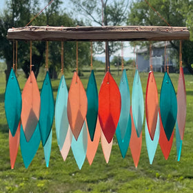 Gift Essentials indoor wind chime doubles as a sun catcher in a sunny window.