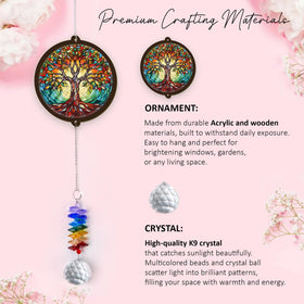 GIFTELIX dangling crystal prism creating rainbow reflections in sunlight.
