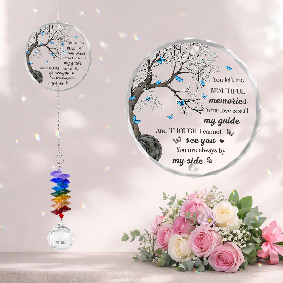 GIFTELIX Memorial Suncatcher premium-crystal glow for a timeless keepsake.