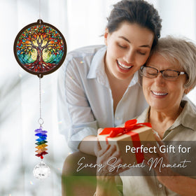 GIFTELIX lightweight suncatcher for versatile hanging on windows or trees.