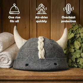 Giftellino sauna hat gray packaging, ready for gifting or personal spa prep