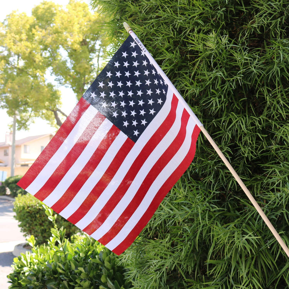 GiftExpress patriotic flags suited for parades, graduations, and memorial events.