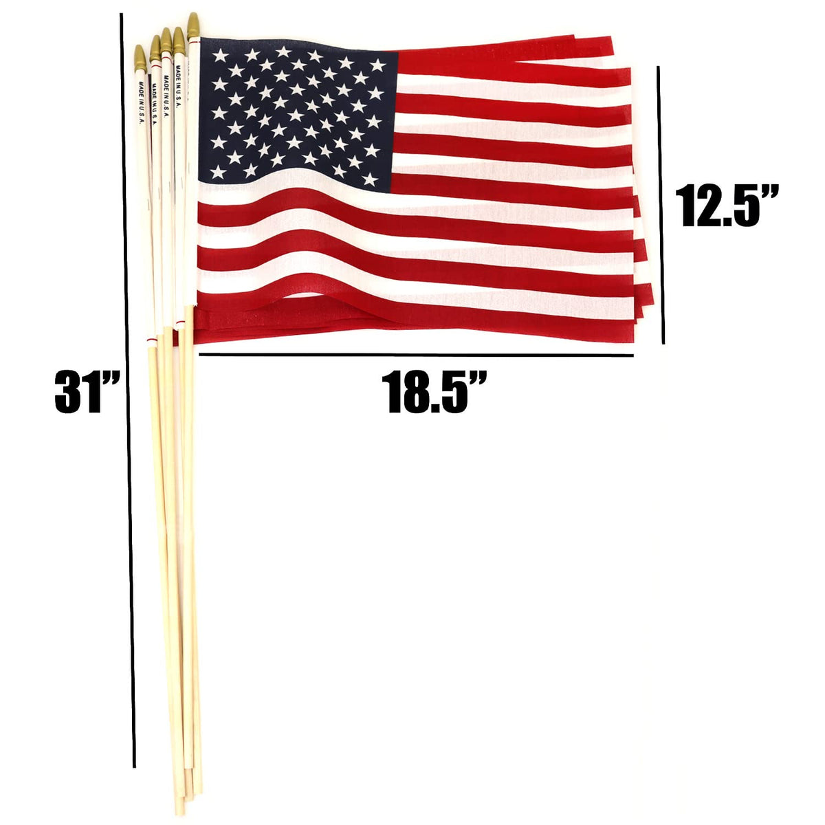 GiftExpress thick no-fray cotton flag fabric resists outdoor wear.