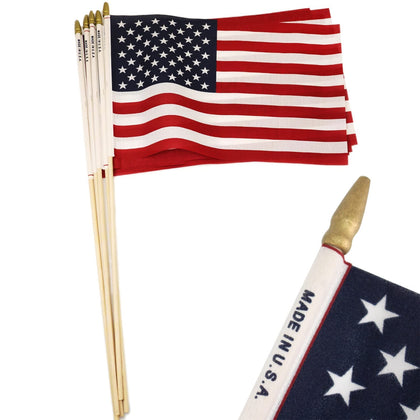 GiftExpress US stick flag 12x18 inch handheld, ideal for parades and ceremonies.