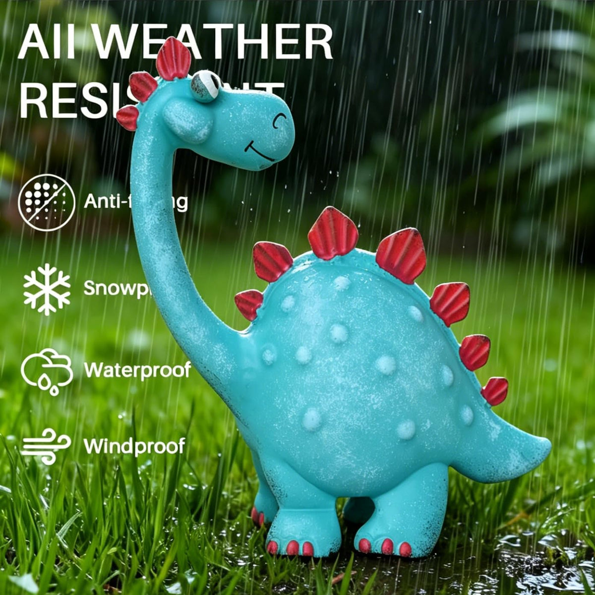 GiftMe 5 rust resistant dinosaur decor designed for long lasting beauty