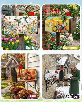 GigaCircle Fall mailbox cover with pumpkins adds warm harvest vibes