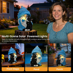 GIGALUMI solar panel charges by day, auto-on at night for hassle-free glow