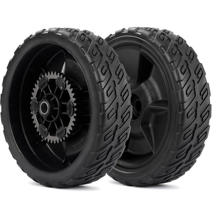 GIGOOL 8-inch rear wheels for Honda HRN216 in action, improved stability for mowing