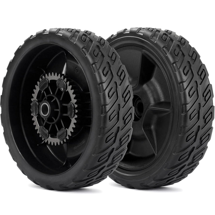 GIGOOL 8-inch rear wheels for Honda HRN216 in action, improved stability for mowing