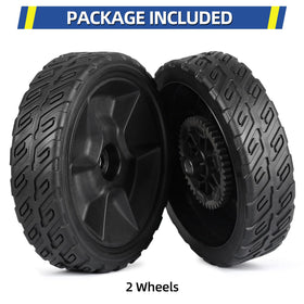 GIGOOL 8-inch wheels stabilize mowing on uneven terrain