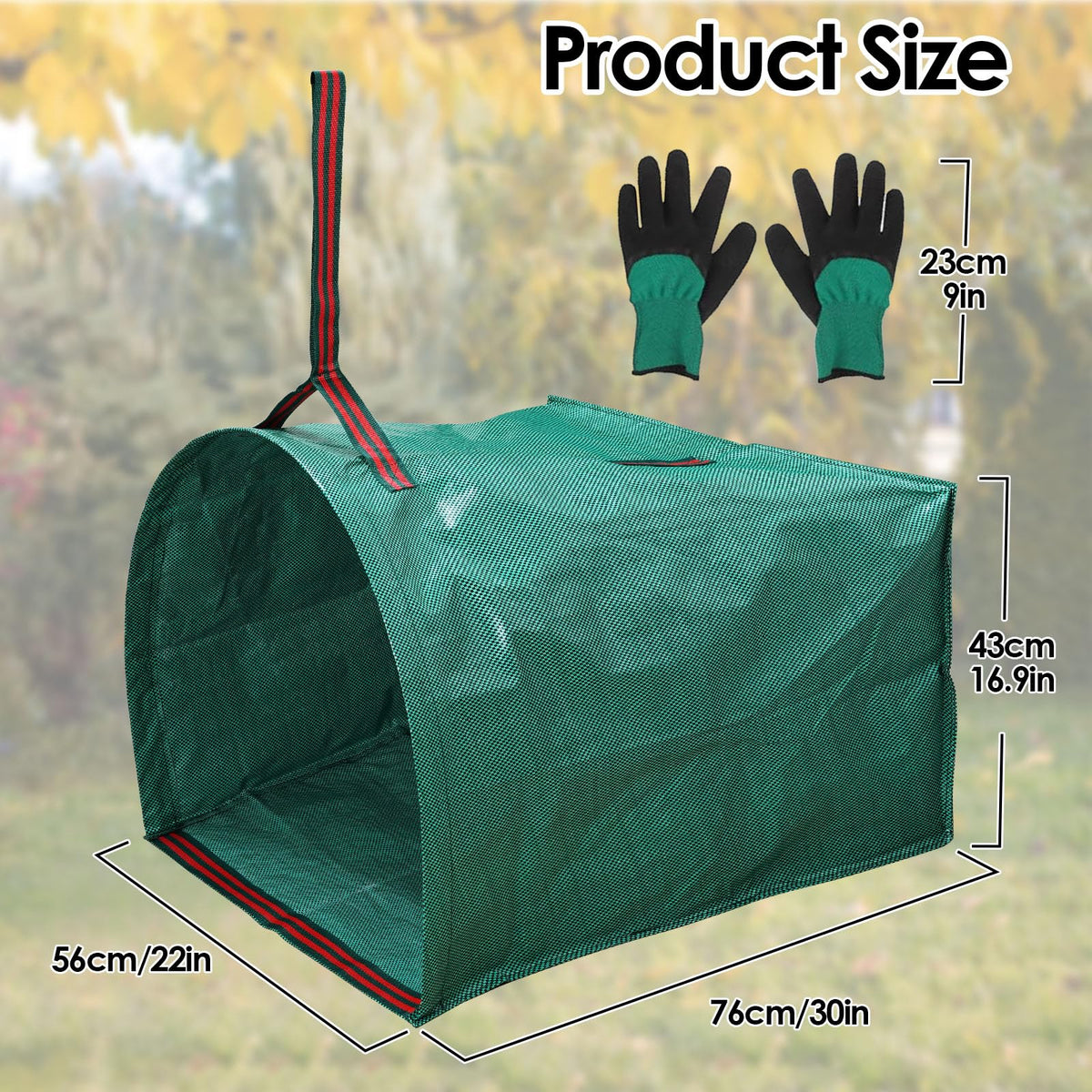 GIJHXIK 53 gallon garden bags folded for compact storage after use