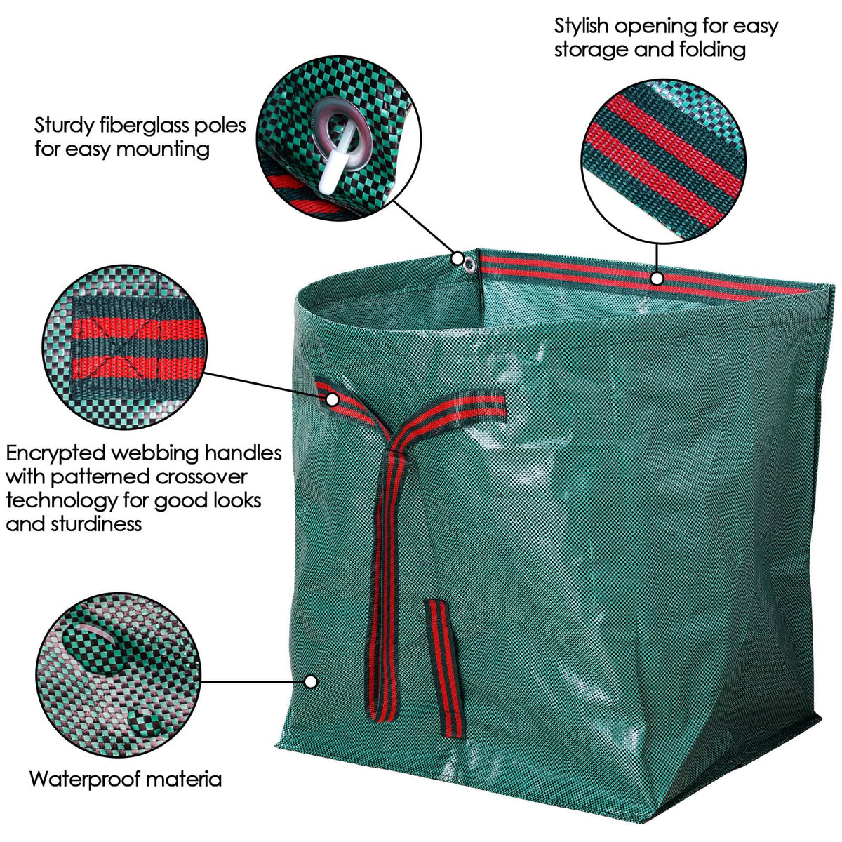 GIJHXIK garden bags with gloves for safer leaf collection