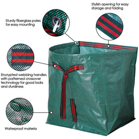 GIJHXIK garden bags with gloves for safer leaf collection
