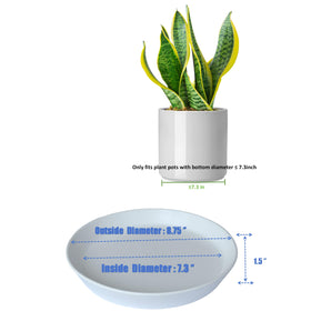GIKUPOM deep-rim saucer supports bottom watering while keeping surfaces clean.