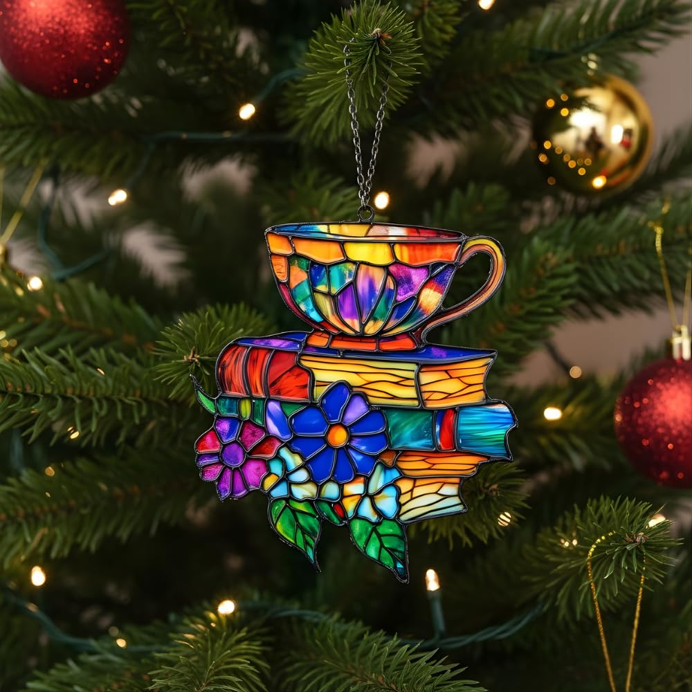 GIKZO Books Teacup sun catcher in sunlight creates color dancing effects
