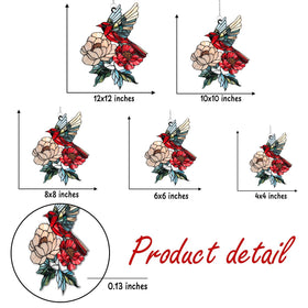 GIKZO Cardinal Acrylic Suncatcher 8-inch brings vivid color and moving shadows indoors