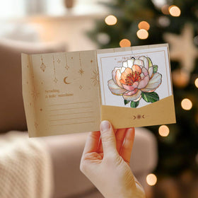 GIKZO peony suncatcher is a thoughtful gift for Mother's Day.