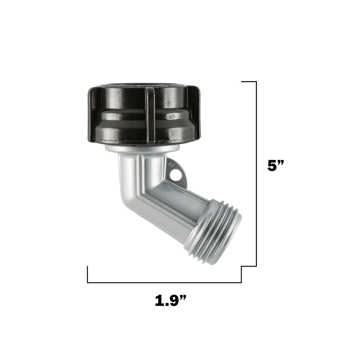 Gilmour die-cast metal hose extender withstands outdoor use.