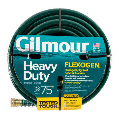 Gilmour Flexogen hose 75ft shows durable construction for reliable watering