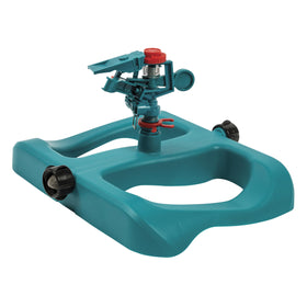 Gilmour light duty circular sprinkler with sled base for stable, even lawn coverage.