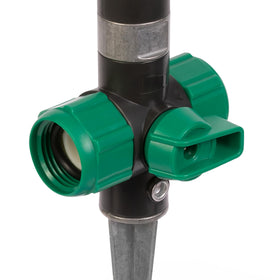 Gilmour pivoting sprinkler head with 180-degree reach for targeted coverage