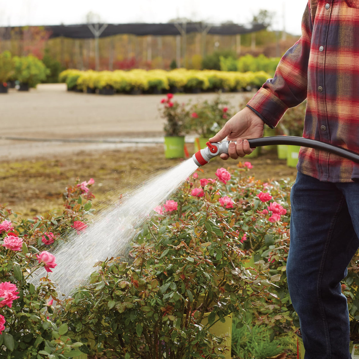 Gilmour Pro metal construction emphasizing durability for year-round use.