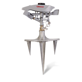 GILMOUR Pro sprinkler spike base for secure anchoring and wide-area watering.