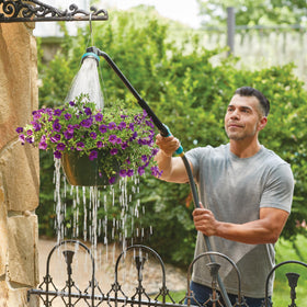 Gilmour soft-grip handle reduces hand fatigue during extended watering.